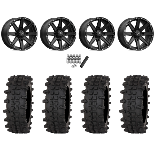 Frontline ACP 33x12-15 (10ply) Tires on MSA M33 Clutch Satin Black (15x10) Wheels