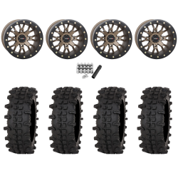 Frontline ACP 33x12-15 (10ply) Tires on System 3 Offroad SB-4 Bronze (15x10) Beadlock Wheels