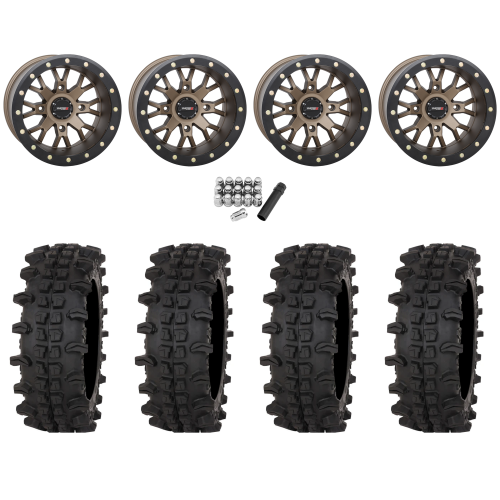 Frontline ACP 33x12-15 (10ply) Tires on System 3 Offroad SB-4 Bronze (15x10) Beadlock Wheels