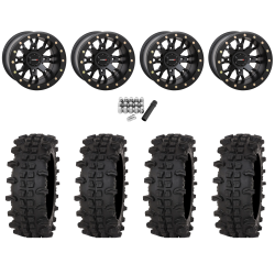 Frontline ACP 33x12-15 (10ply) Tires on System 3 Offroad SB-4 Matte Black (15x10) Beadlock Wheels