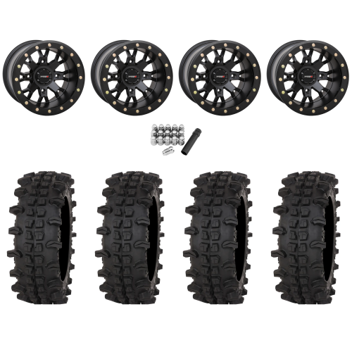 Frontline ACP 33x12-15 (10ply) Tires on System 3 Offroad SB-4 Matte Black (15x10) Beadlock Wheels