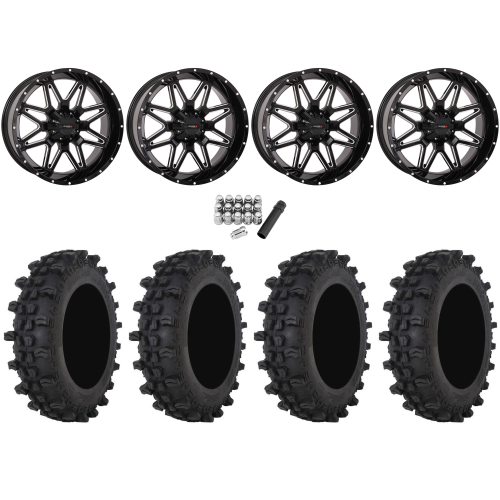 Frontline ACP 33x9.5-20 Tires on System 3 Offroad ST-7 Gloss Black Milled Wheels Frontline ACP 33x9.5-20 Tires on System 3 Offroad ST-7 Gloss Black Milled Wheels
