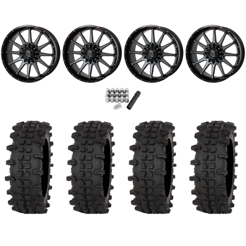 Frontline ACP 33x12-20 (10ply) Tires on Frontline 762 Gloss Dark Tint (20x8) Wheels