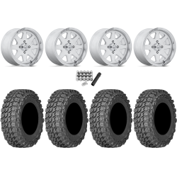 Gladiator X Comp ATR 28x10-14 (10ply) Radial Tires on MSA M54 Spark Polished Wheels