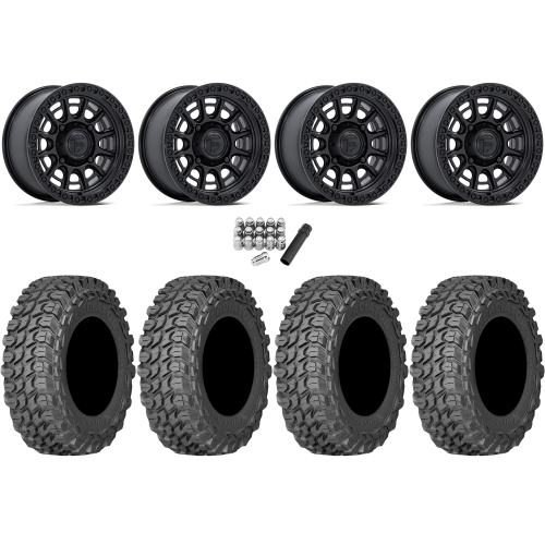 Gladiator X Comp ATR 35x10-15 (10ply) Radial Tires on Fuel Cycle Matte Black Wheels