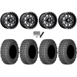 Gladiator X Comp ATR 32x10-15 (10ply) Radial Tires on Fuel Maverick Matte Black Milled Wheels