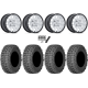 Gladiator X Comp ATR 32x10-15 (10ply) Radial Tires on Fuel Piston Hyper Silver Machined Wheels