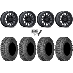 Gladiator X Comp ATR 32x10-15 (10ply) Radial Tires on Fuel Piston Matte Black Wheels