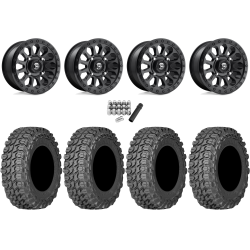 Gladiator X Comp ATR 32x10-15 (10ply) Radial Tires on Fuel Vector Matte Black Wheels