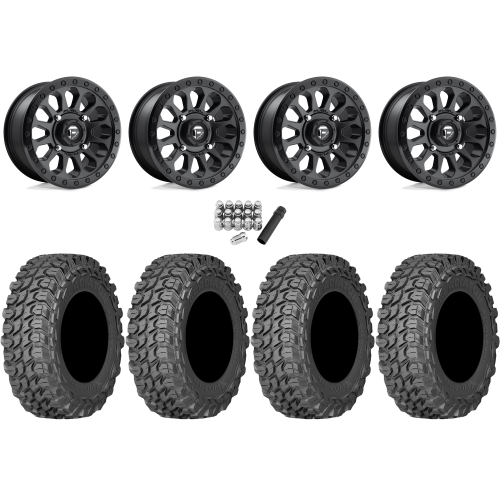 Gladiator X Comp ATR 32x10-15 (10ply) Radial Tires on Fuel Vector Matte Black Wheels