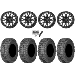 Gladiator X Comp ATR 32x10-15 (10ply) Radial Tires on ITP Hurricane Satin Black Wheels