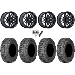 Gladiator X Comp ATR 32x10-15 (10ply) Radial Tires on MSA M52 Radar Gloss Black Wheels