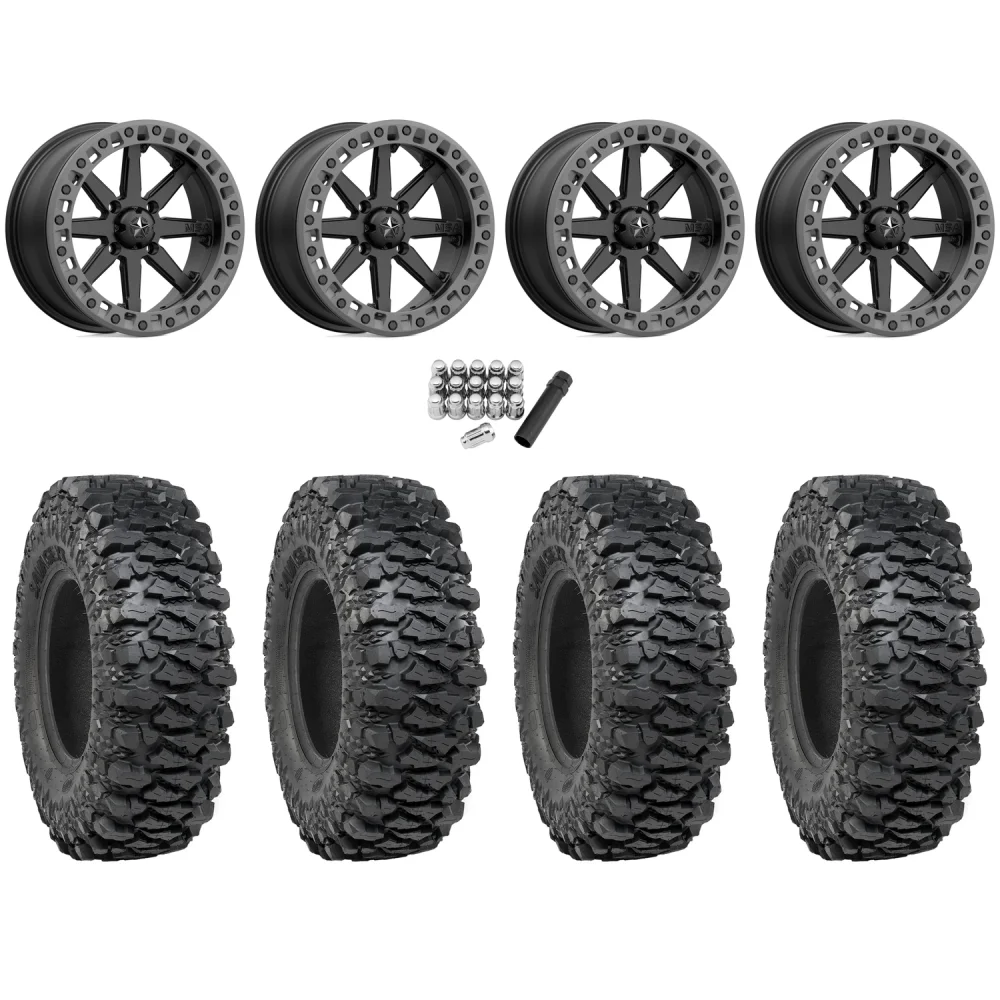 ITP Savage XT 30x10-14 (8-Ply) on MSA M31 Lok2 Satin Black Beadlock Wheels, complete kit