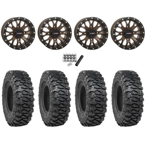 ITP Savage XT (HARC) 8-Ply Tires 35x10-15 on System 3 Offroad ST-3 Bronze Wheels