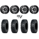 ITP MT911 27x10-14 (8ply) Tires on Fuel Maverick Matte Black Milled Wheels