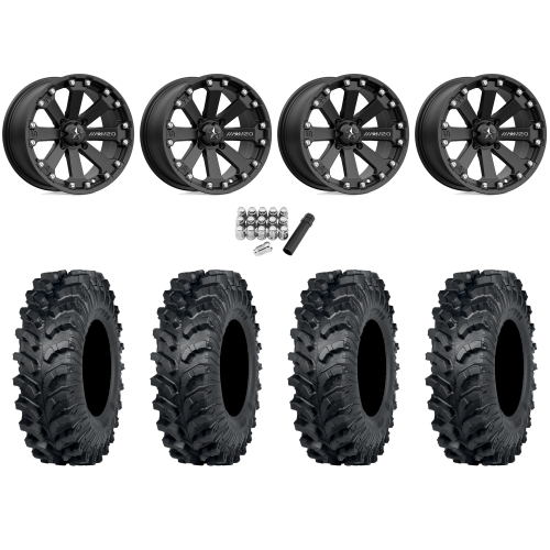 ITP MT911 30x10-14 (8ply) Tires on MSA M20 Kore Satin Black Wheels