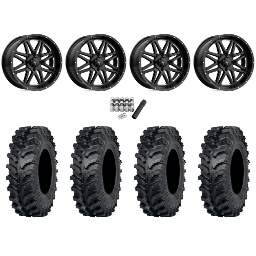 ITP MT911 27x10-14 (8ply) Tires on MSA M26 Vibe Gloss Black Milled Wheels