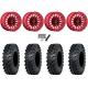 ITP MT911 34x10-15 (8ply) Tires on Fuel Rincon Candy Red Beadlock Wheels
