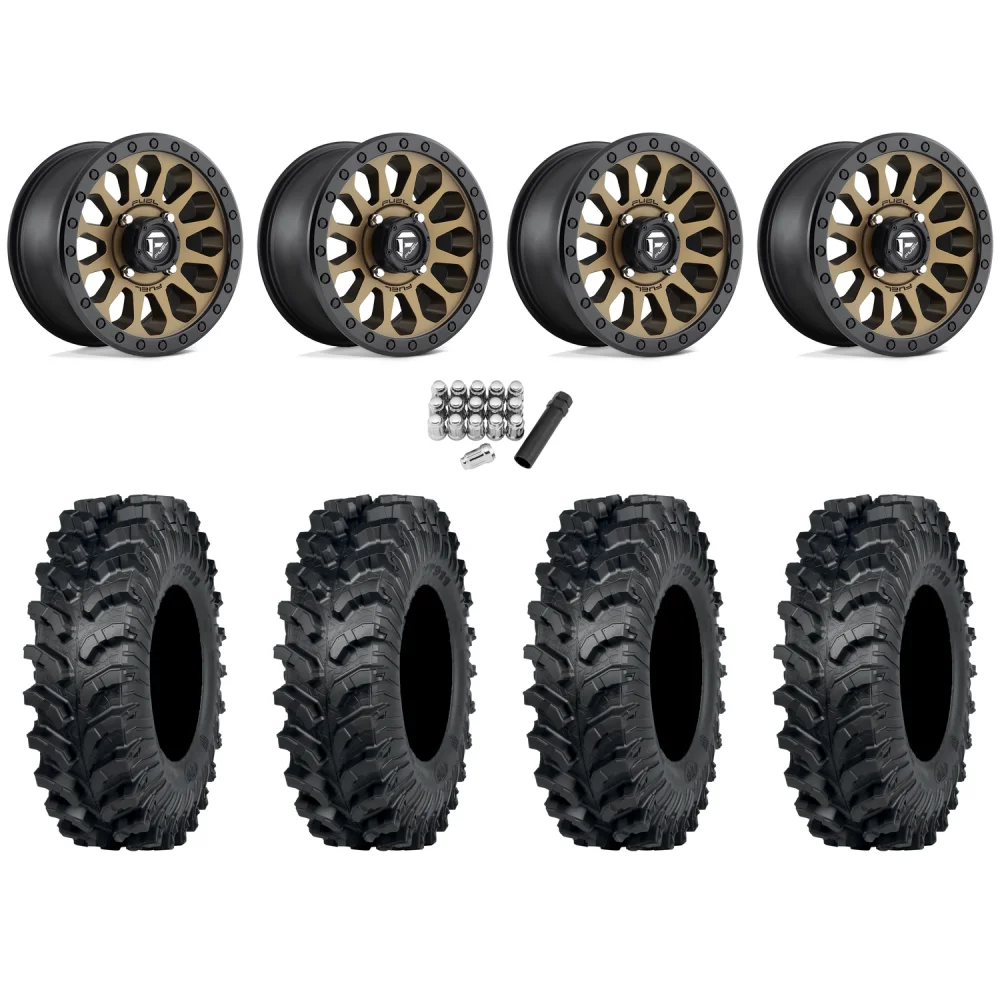 ITP MT911 32x10-15 (8ply) Tires on Fuel Vector Matte Bronze Wheels, complete kit