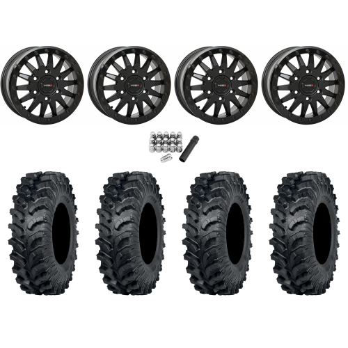 ITP MT911 30x10-15 (8ply) Tires on System 3 SB-8 Matte Black Beadlock Wheels