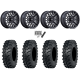 ITP MT911 32x10-15 (8ply) Tires on MSA M49 Creed Matte Black & Machined Wheels
