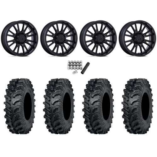 ITP MT911 34x10-15 (8ply) Tires on MSA M51 Thunderlips Matte Black Wheels