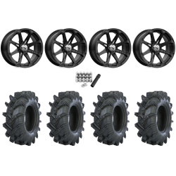 ITP Cryptid 28x10-14 (6ply) Tires on MSA M12 Diesel Gloss Black Wheels