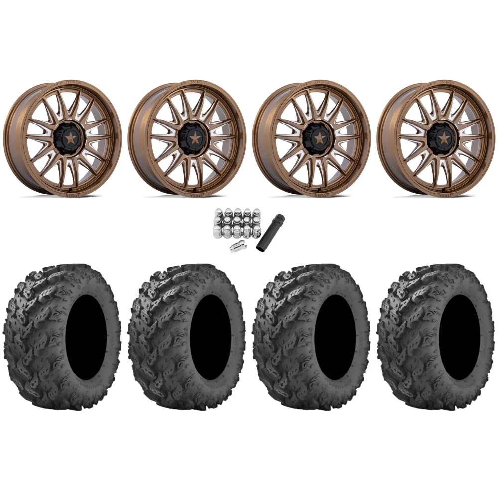 Interco Reptile 30x10-20 Radial Tires on MSA M55 Commander Gloss Bronze Milled Wheels, complete kit