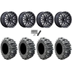 Interco Bogger 27x10-14 Tires on MSA M49 Creed Matte Black & Machined Wheels