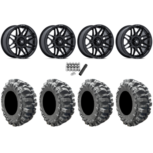 Interco Bogger 30x10-14 Tires on MSA M52 Radar Gloss Black Wheels Interco Bogger 30x10-14 Tires on MSA M52 Radar Gloss Black Wheels