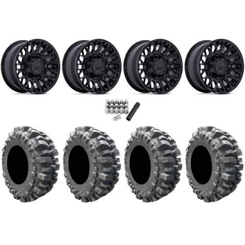 Interco Bogger 30x10-15 Tires on MSA M50 Clubber Gloss Black Wheels