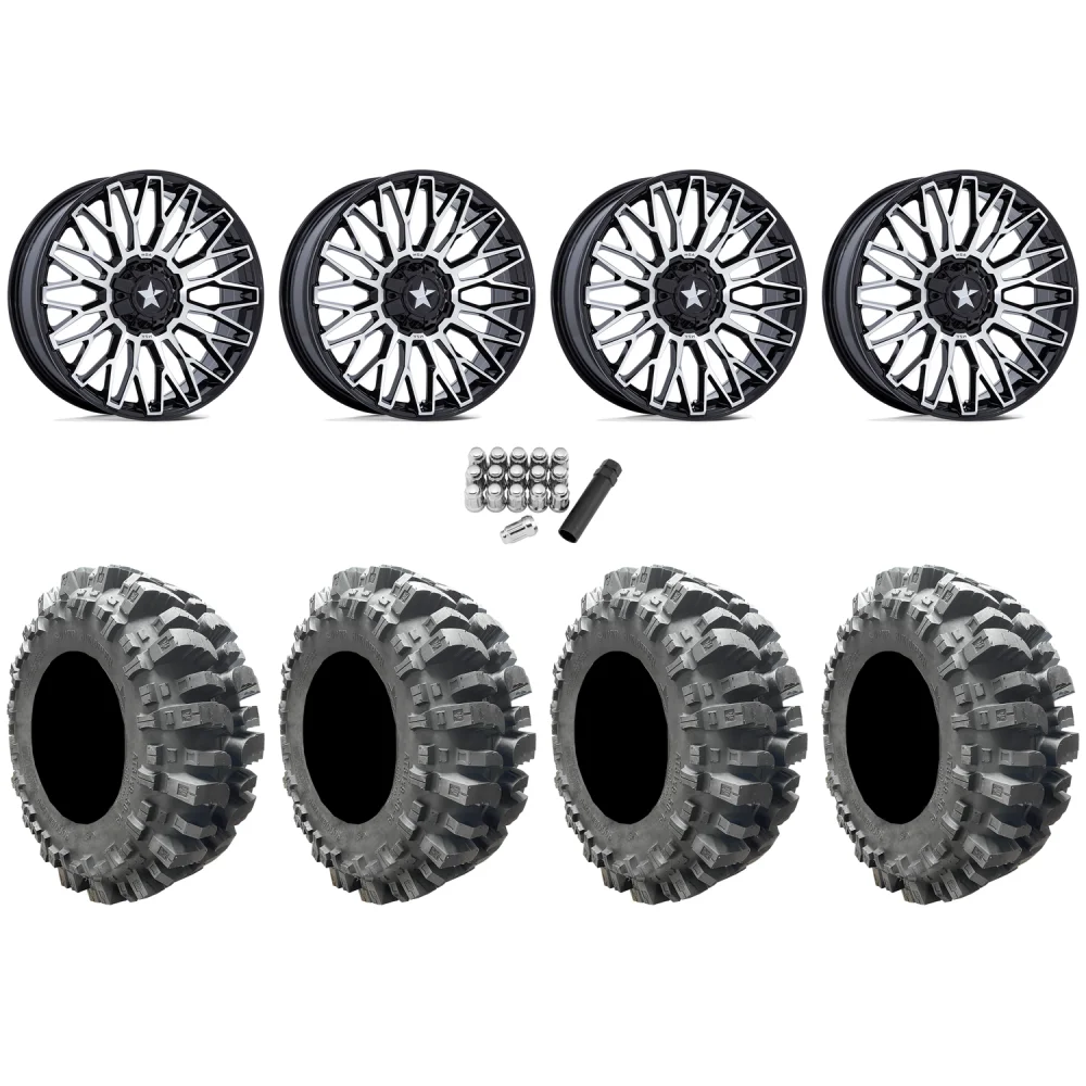 Interco Bogger 31x9.5-15 Tires on MSA M50 Clubber Machined Wheels, complete kit