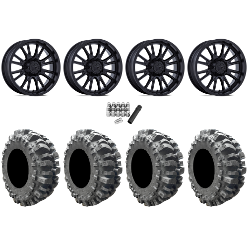 Interco Bogger 30x10-15 Tires on MSA M51 Thunderlips Matte Black Wheels