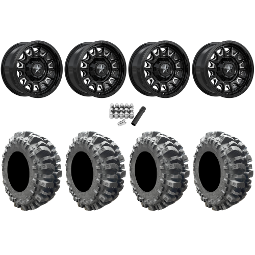 Interco Bogger 31x9.5-15 Tires on MSA M55 Commander Gloss Black Milled Wheels Interco Bogger 31x9.5-15 Tires on MSA M55 Commander Gloss Black Milled Wheels