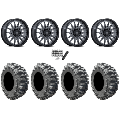 Interco Bogger 35x9.5-20 Tires on MSA M55 Commander Matte Gunmetal Wheels