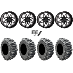 Interco Bogger 35x9.5-20 Tires on System 3 Offroad ST-7 Gloss Black Milled Wheels