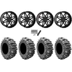 Interco Bogger 35x9.5-20 Tires on System 3 Offroad ST-7 Gloss Black Wheels