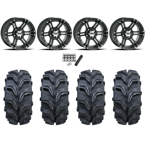 Interco Vampire 2 25x8-12 & 25x10-12 Tires on ITP SS212 Black Wheels