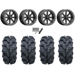 Interco Vampire 2 27x9-14 Tires on MSA M31 Lok2 Satin Black Beadlock Wheels