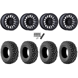 Kenda Klever X/T 35x10-15 (8ply) Radial Tires on Fuel Rincon Blackout Beadlock Wheels