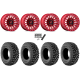 Kenda Klever X/T 35x10-15 (8ply) Radial Tires on Fuel Rincon Candy Red Beadlock Wheels