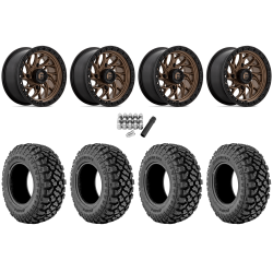 Kenda Klever X/T 35x10-15 (8ply) Radial Tires on Fuel Runner Matte Bronze Wheels