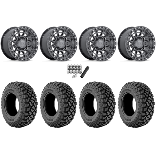 Kenda Klever X/T 32x10-15 Tires on Fuel Cycle Gloss Gunmetal Wheels