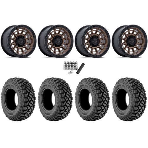 Kenda Klever X/T 32x10-15 Tires on Fuel Cycle Matte Bronze Wheels Kenda Klever X/T 32x10-15 Tires on Fuel Cycle Matte Bronze Wheels