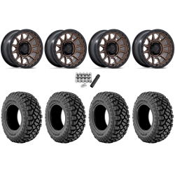 Kenda Klever X/T 32x10-15 Tires on Fuel Piston Matte Bronze Wheels