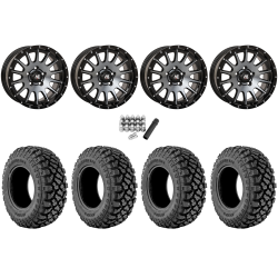 Kenda Klever X/T 32x10-15 Tires on High Lifter HL25 Dark Tint Grey Wheels