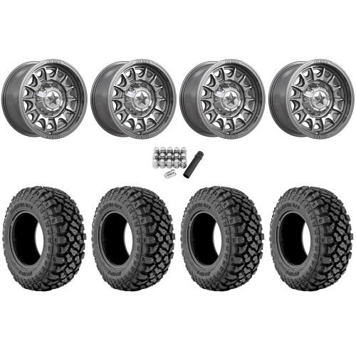 Kenda Klever X/T 32x10-15 Tires on MSA M55 Commander Platinum Machined Wheels