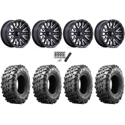 Maxxis Carnivore 28x10-14 Tires on MSA M49 Creed Matte Black & Machined Wheels