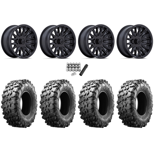 Maxxis Carnivore 28x10-14 Tires on MSA M49 Creed Matte Black Wheels Maxxis Carnivore 28x10-14 Tires on MSA M49 Creed Matte Black Wheels