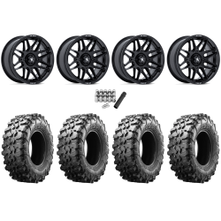 Maxxis Carnivore 28x10-14 Tires on MSA M52 Radar Gloss Black Wheels